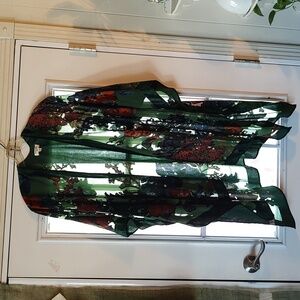 Green Shear Velvet Tunic